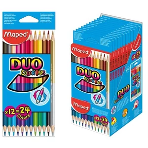 Színes ceruza 12 Maped Color'Peps Duo/kétvégű háromszög 24szín Írószerek MAPED 829600