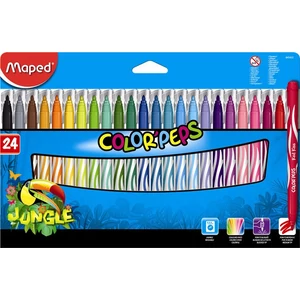 Filckészlet 24 Maped ColorPeps Jungle 2,8mm kimosható 24színű készlet Írószerek MAPED 845422