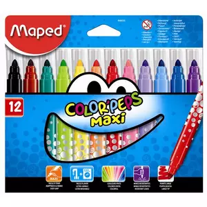 Filckészlet 12 Maped ColorPeps Jumbo 1-5mm-es kimosható 12színű készlet Írószerek MAPED 846020