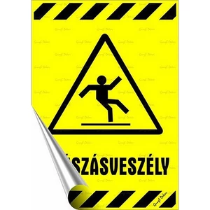 Információs matrica 25x17 5 cm Csúszásveszély