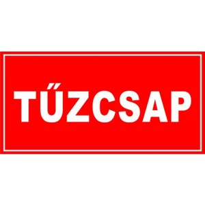 Információs tábla 10 x 10 cm Tűzcsap Időjárásálló, habosított PVC