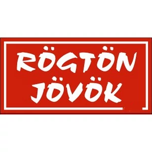 Információs tábla 19,5 x 9 cm Rögtön jövök! Időjárásálló, habosított PVC