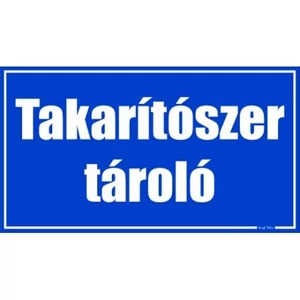 Információs tábla 19,5 x 9 cm Takarítószer tároló Időjárásálló, habosított PVC