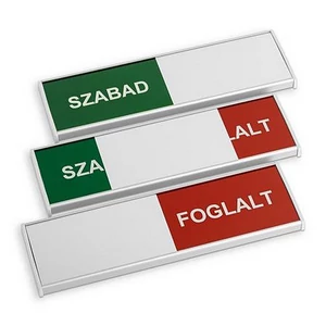 Információs tábla 200x62mm ANTRA Szabad-Foglalt
