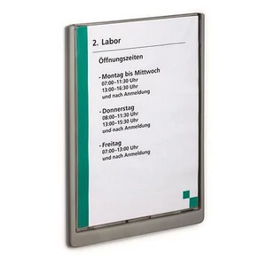 Információs tábla 210x297mm DURABLE „CLICK SIGN” szürke