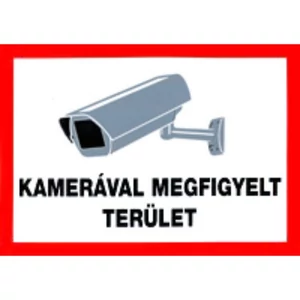 Információs tábla A4 Kamerával megf. terület Időjárásálló, habosított PVC