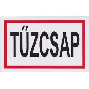 Információs tábla A/5 Tűzcsap Időjárásálló, habosított PVC