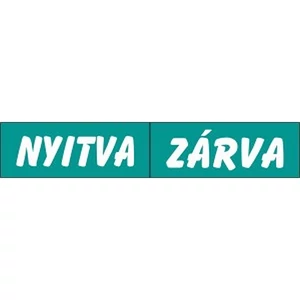 Információs tábla Nyitva-Zárva 2 oldalas 8,5 x 22,5 cm 