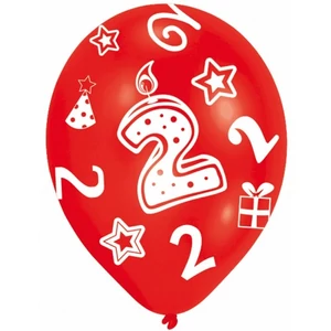 Partylufi szülinapi 2 számos Amscan 6db/csomag RINT995657
