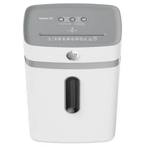 Iratmegsemmisítő HP konfetti, 12 lap, HP Oneshred 12CC világosszürke
