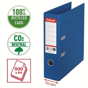 Iratrendező 75mm Esselte A4, Co2-semleges, élvédő sínnel, Iratrendezés, archiválás