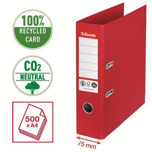 Iratrendező 75mm Esselte A4, Co2-semleges, élvédő sínnel, Iratrendezés, archiválás