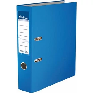 Iratrendező 75mm A4 Victoria Basic élvédő nélküli PP/karton kék Iratrendezés Victoria 75BLUE