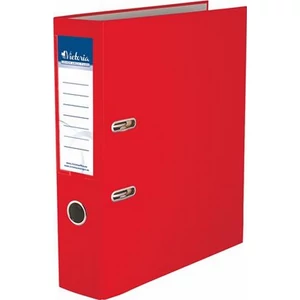 Iratrendező 75mm A4 Victoria Basic élvédő nélküli PP/karton piros Iratrendezés Victoria 75RED