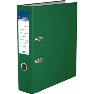 Iratrendező 75mm A4 Victoria Basic élvédő nélküli PP/karton zöld Iratrendezés Victoria 75GREEN
