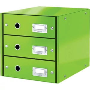 Irattároló 3 fiókos Leitz laminált karton, Click