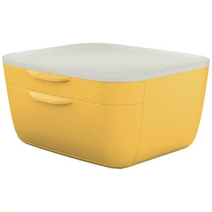 Irattároló műanyag Leitz 2 fiókos, Cosy, melegsárga E53570019