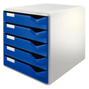 Irattároló műanyag Leitz 5 fiókos, Standard, kék