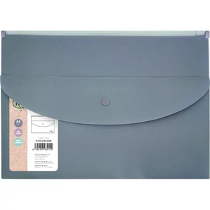 Irattartó tasak ReLeaf A5 PP SoftTouch szürke 25x17cm cipzárral és patenttal