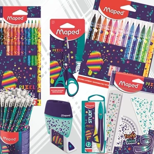 Iskolaszer szett Maped Színes ceruza, filctoll. körző, radír, hegyező, vonalzó, grafit ceruza 1db,olló