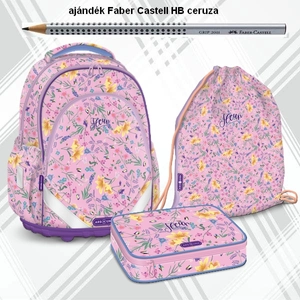 Iskolatáska szett Ars Una 24 Fleur táska, tolltartó, tornazsák 