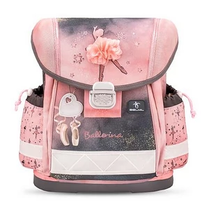 Iskolatáska Belmil ergonómikus Classy Ballerina, fekete-rózsaszín 