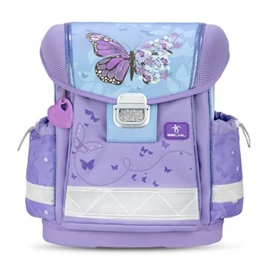 Iskolatáska Belmil ergonómikus Classy Purple Blue Butterfly BL40313AG61L