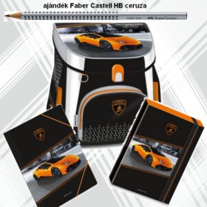 Iskolatáska szett Ars Una 22' Lamborghini, táska, füzetbox,gumis mappa
