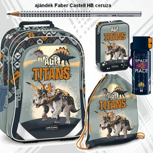 Iskolatáska szett Ars Una 23 Age of the Titans dínó anatómiasi