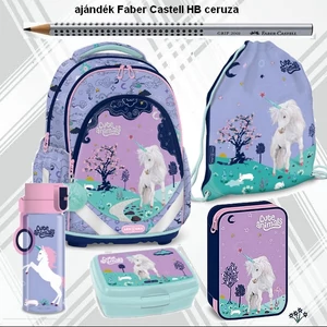 Iskolatáska szett Ars Una 25 Cute Animal Unicorn táska, tolltartó kulacs uzsonnásdoboz tornazsák