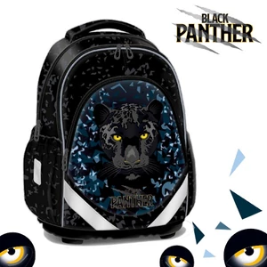 Iskolatáska szett Ars Una 26 Black Panther Új tolltartó, tornazsák uzsidoboz,gumis mappa,iskolatáska kulacs