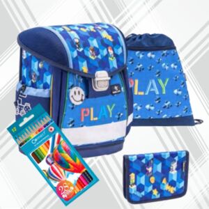 Iskolatáska szett Belmil 22' Classy Pixel Game 403-13 táska,tolltartó,tornazsák