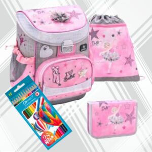 Iskolatáska szett Belmil 22' Mini-Fit Balett Light Pink 405-33 táska,tolltartó,tornazsák