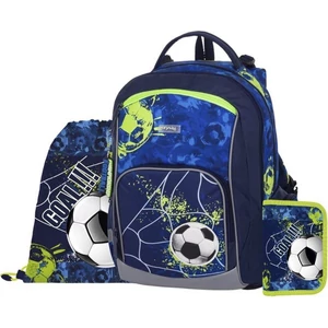 Iskolatáska szett OXY 26 Go 3 részes Football tolltartóval, tornazsákkal