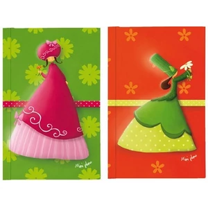 Jegyzetfüzet 7,5x12cm sima Clairefontaine Princesses 64lap 99864C