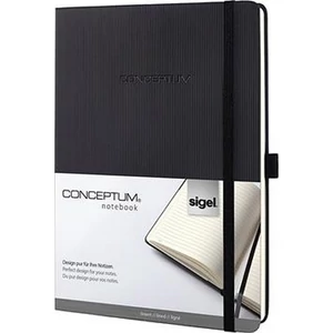 Beíró exkluzív A6 vonal. SIGEL Conceptum 97lap keményfedeles fekete Irodai papíráru SIGEL CO132