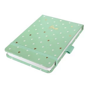 Jegyzetfüzet Sigel exkluzív, 110x79 mm, pontrácsos, 79 lap keményfedeles, Jolie Mint Love