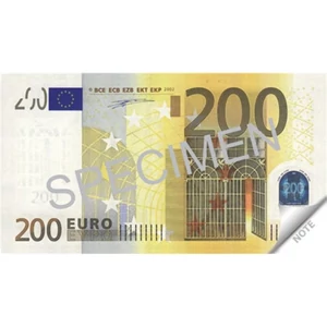 Jegyzettömb 120x61,5mm 70 lap, Panta Plast 200 Euro INP423005699