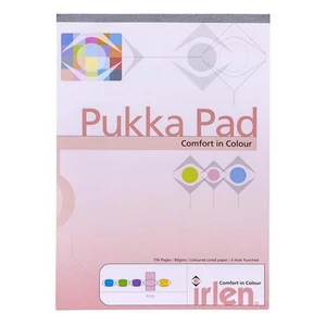 Jegyzettömb A4 Pukka Pad vonalas, 50 lap, Irlen Dyslexia rózsaszín