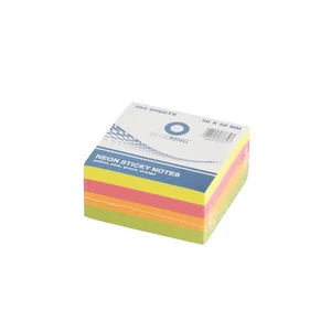 Jegyzettömb öntapadós 50x50mm 250 lap, vegyes neon színek BlueRing