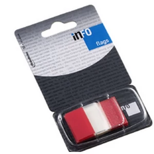 Jelölőcimke Info Flags GLN piros 25, 4x43, 2mm 7728-74