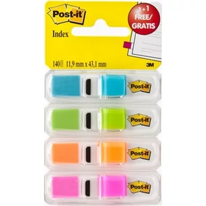 Jelölőcímke 3M/Posti-it adagolóval, 4x35lap 12x43mm vegyes LP6834ABX