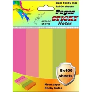 Jelölőcímke Deli 7154 papír 5 színű 50x15mm SN-9708 NEON