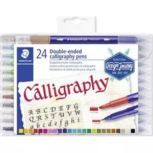 Kalligrafikus marker Staedtler Calligraph Duo kétvégű 24színű készlet Írószerek STAEDTLER 3005 TB24