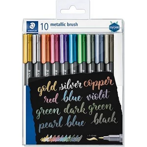 Dekormarker Staedtler 10 Design Journey Metallic Brush, kúpos TS8321TB10