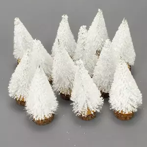 Karácsonyi dekor fenyőfa fehér 10cm, 3db/csomag Karácsonyi dekoráció