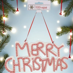 Karácsonyi dekor '24 MERRY CHRISTMAS" FELIRAT 200X10X110 MM kpm