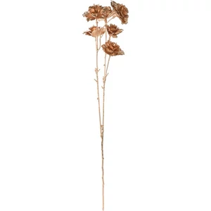 Dekorág pick 23' rózsa, metál arany dekorvirág 80cm váza, fenyőfa, asztaldísz dekor kpm