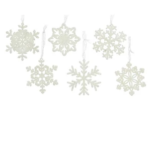 Karácsonyi dekor akasztós 24' glitteres 6 féle/1db/ár 0.5cm sdkae