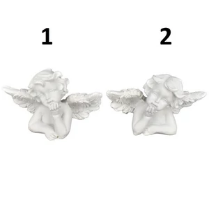 Dekor angyal könyöklő poly,9x4,5x5,8 cm fehér,2 féle